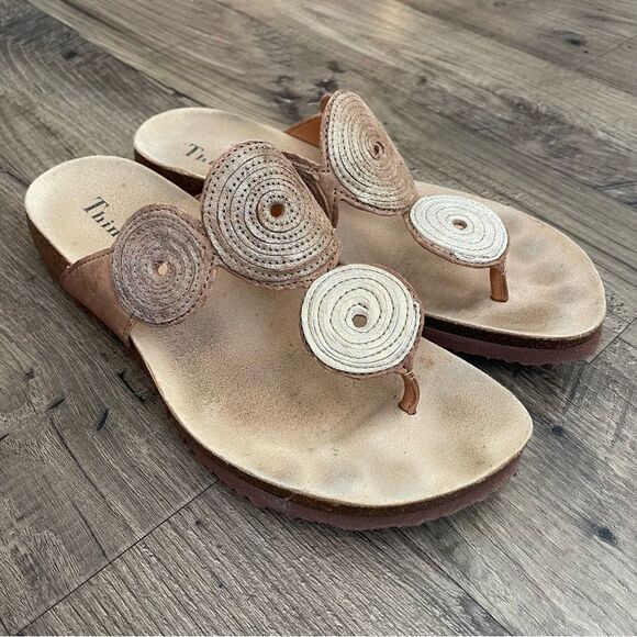 Unbranded Shoes - 3M Thinsulate Neutral Tan Circular-Accent Women's Sandals